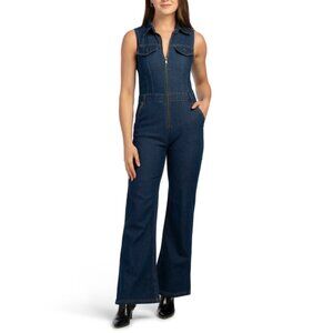 BEBE Indigo Feminine Utility Jumpsuit